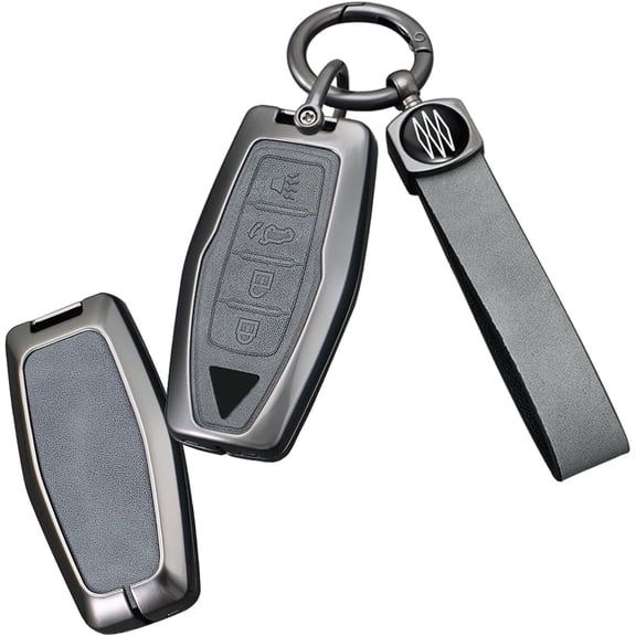 Key Fob Cover Key Protective Key Shell Holder Fit for Mitsubishi Outlander 2023 2022 2021 Smart Keys 4 Button Grey