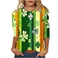 thumbnail image 2 of St. Patrick's Day Sweatshirt for Women Cute Cat Wearing Green Bowtie and Hat Graphic Crewneck Long Sleeve Loose Fit Soft Festive Holiday Party Top, 2 of 5