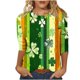 thumbnail image 3 of TaTaai St. Patrick's Day Women's Casual Print Round Neck 3/4 Sleeve T-Shirt Loose Top Gift, 3 of 5
