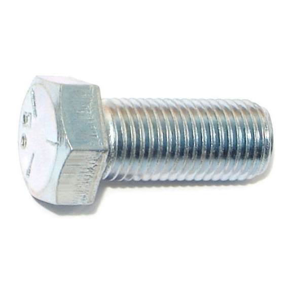 7/16"-20 x 1" Zinc Plated Grade 5 Steel Fine Thread Hex Cap Screws (7 pcs.)