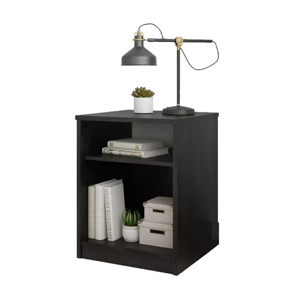 Buro Recamara Mesa de Noche Organizador Almacenamiento Negro