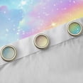 thumbnail image 4 of jejeloiu Multicolor Gradient Rainbow Blackout Curtains Set of 2 (52x84 Each),Galaxy Sky Clouds Window Curtains For Kids, 4 of 6