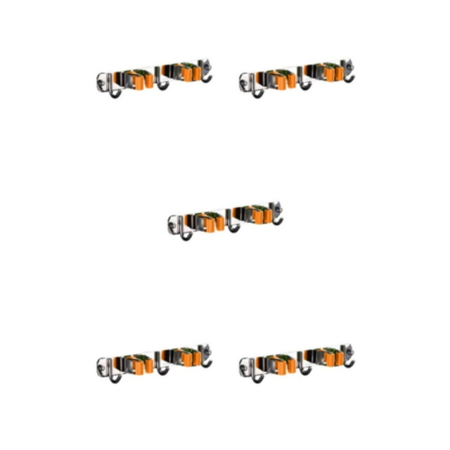 ZheElen Porte-Coton Pratique en Acier Inoxydable - Fabrication Résistante à la Corrosion Porte-Coton Multifonctionnel Robuste Rapide Porte-Balai orange 2 Pinces et 3 Crochets 5ensemble