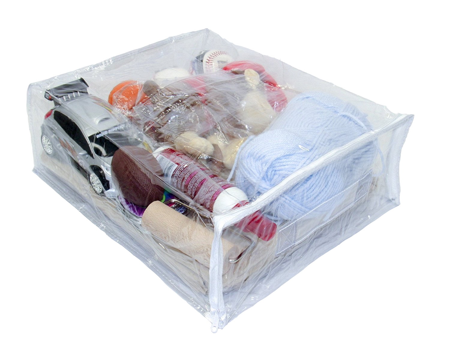 Clear Vinyl Zippered Blanket Storage Bags 15x18x5 Inch Set of 5 for sale  online