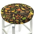 thumbnail image 3 of Goofa Autumn Plants Maple Tree Vintage Printed Stool Covers Round, Waterproof Round Bar Stool Covers Anti-Slip Round Bar Stool Seat Cover with Elastic Bands Durable-13 inch, 3 of 7