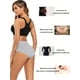 thumbnail image 4 of Conjunto de 5 bragas básicas de talla grande para mujer, ropa interior suave de cintura alta lisa y elástica media, conjunto de cinco piezas, 4 of 5