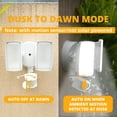 thumbnail image 4 of UME 19W LED Security Lights Motion Sensor Light Outdoor, 2000LM Motion Flood Light, 5000K, IP65 Waterproof, 2 Adjustable Head Motion Detector Security Light for Exterior,Outside,Garage,Yard(White), 4 of 7
