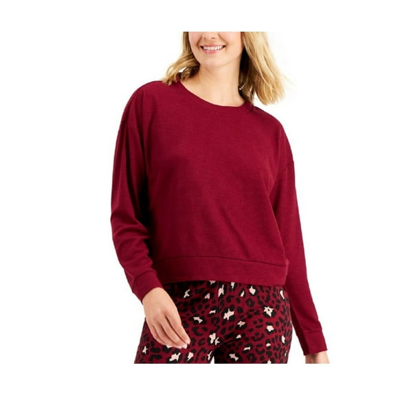 Jenni by Jennifer Moore Womens Long Sleeve Waffle Pajama Top