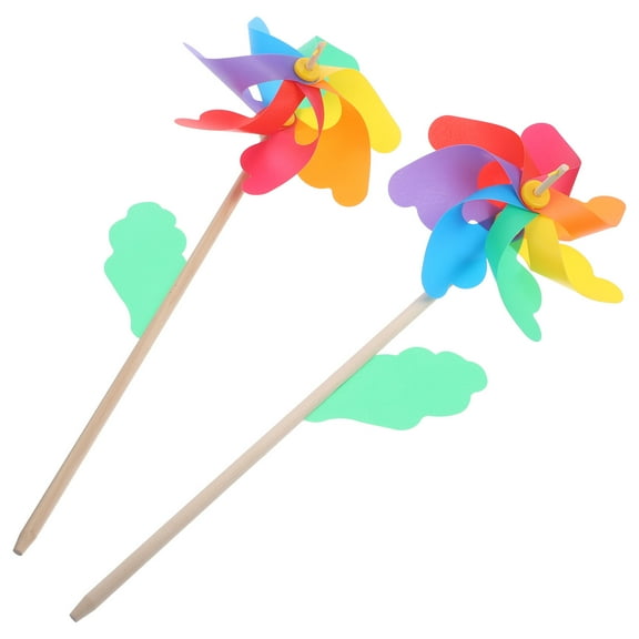Masteelf  2 PCS Colorful Windmill Playthings Colored Toys Spinner Motor Spinners Outdoor Hanging Child