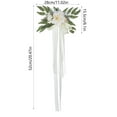 thumbnail image 2 of Japceit Wedding Aisle Chair Back Decor, Simulated Flower Arrangement with Ribbon, Church Ceremony Pew Decoration for Reception Banquet Hall, 2 of 5