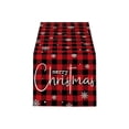 thumbnail image 2 of Christmas Linen Table Runner, Christmas Table Cover with Classic Printed Pattern, Washable Dining Table Decoration for Home and Party, 72.05 x 12.99 inch, 2 of 6