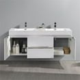 thumbnail image 3 of Fresca Fcb8360-D-I Valencia 60" Wall Mounted Double Basin Vanity Set - White, 3 of 3