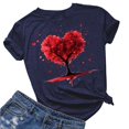 thumbnail image 3 of QIPOPIQ T-Shirts Graphiques à Imprimé Lettre pour Femmes Manches Courtes Hauts Décontractés d'Été T-Shirt en Liquidation, 3 of 4