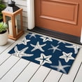 thumbnail image 5 of Starfish Washable Area Rug 2 x 3 ft Summer Beach Nautical Ocean Sea Star Marine Life Navy Blue, Soft Non Slip Rugs Stain Repellent Indoor Felt Carpet for Living Dining Room Bedroom Home Office, 5 of 9