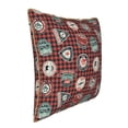 thumbnail image 2 of Fotbe Mountain Adventure Badges Pattern Velvet Decorative Throw Pillow Covers with Elegant Piping, Soft Plush Cushion Cover for Sofa, Bed, Car, Office-20"x20", 2 of 8