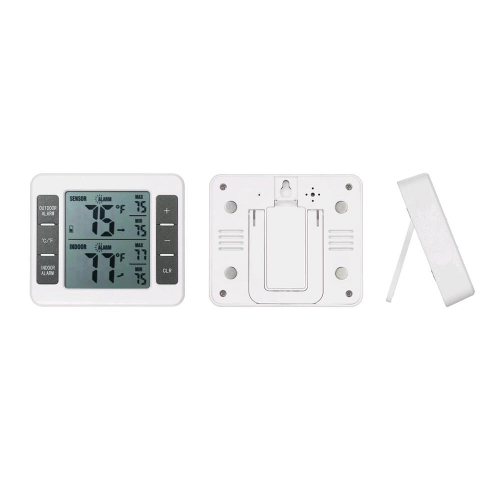 KKmoon Indoor Outdoor Thermometer with Wireless Sensor Digital Temperature Monitor Meter Max & Min Record Large LCD Display for Home Bedroom Office (1 Sensor)