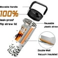 thumbnail image 6 of Ghost Pumpkin Halloween Cup 30 Oz Tumbler with Handle and Flip Straw, Halloween Tumbler Keeps Drinks Cold & Hot, Stainless Steel Halloween Coffee Mug Halloween Themed Halloween Gifts For Women, 6 of 6