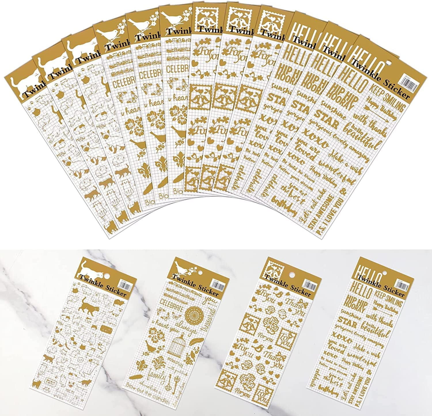 Various Gold stickers