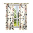thumbnail image 7 of Yayeee Window Curtains Light Filtering 63"x42" Grommet Panel Pair Home Living Room Decor, Beige Leaves Plaid, 7 of 7