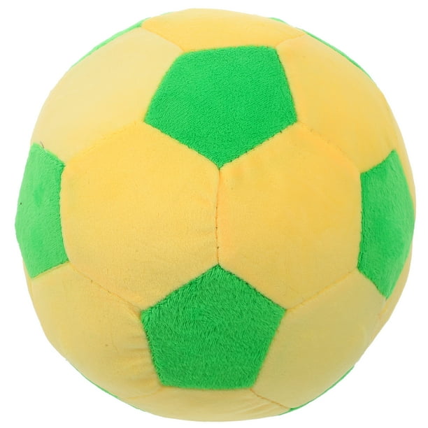 Juguetes de fútbol multifuncionales, peluche de fútbol, cojín amarillo con forma de balón de fútbol.