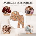 thumbnail image 7 of Salouo Fall Gnomes1 Pattern Women's Pajamas Set Long Sleeve Button Down Sleepwear Soft Pj Lounge Sets for women 2 Piece Pjs Set with Long Pants-Large, 7 of 7