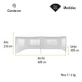 thumbnail image 3 of Carpa Premium GardeCor Toldo con Paredes 6X3 Color Blanco Reforzada, 3 of 7