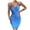 Blue, variant on IROINNID V-Neck Sheath Dress For Women Gorgeous Summer Solid Camis Sleeveless Vest Mini Dress Empire Waist Dress