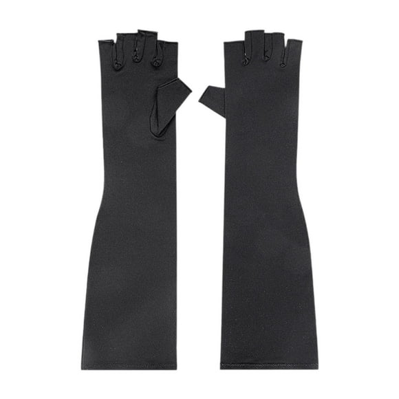 Guantes de compresión largos, guantes sin dedos, guantes de entrenamiento físico, guantes de mecanografía, protectores de dedos, guantes de ciclismo L 395 cm x 115 cm