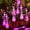 Pink, variant on Solar Water Drop String Lights Outdoor,Waterproof 20FT 30LED Raindrop Lcicle String Lights 8 Mode Ambiance Teardrop Lights for Gardens Patio Yard Party Holiday Wedding Decorations-