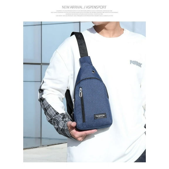 Clearance Under $1, Sling Bag Chest Bag Crossbody Bag for Women and Men, InsCrazy Fashionable Shoulder Crossbody Bag Large Capacity Watertight Backpack with USB Cable Hole