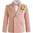 thumbnail image 3 of Boys Suits Toddler Tuxedo Double Breasted Formal Suit Set Kids Wedding Outfit, 3 of 6