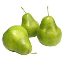 Fake Fruit Artificial Realistic Lifelike Decorative Foam Fruits & Vegetables for Hand Made Home, Kitchen, Party Decor (6pcs Green Pears)