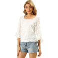thumbnail image 1 of INSPIRE CHIC Women's Lace Long Sleeves Blouses, 1 of 6
