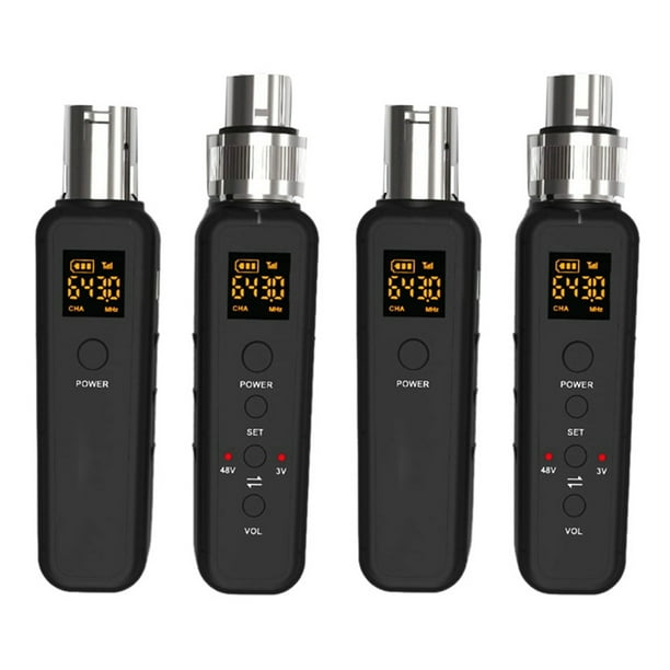 2X Convertidor de Micrófono Inalámbrico Uhf Transmisor Receptor Xlr para Micrófono Adaptador Receptor Transmisor de Guitarra 640-690Mhz