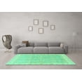 thumbnail image 3 of Ahgly Company Indoor Square Oriental Turquoise Blue Traditional Area Rugs, 3' Square, 3 of 4
