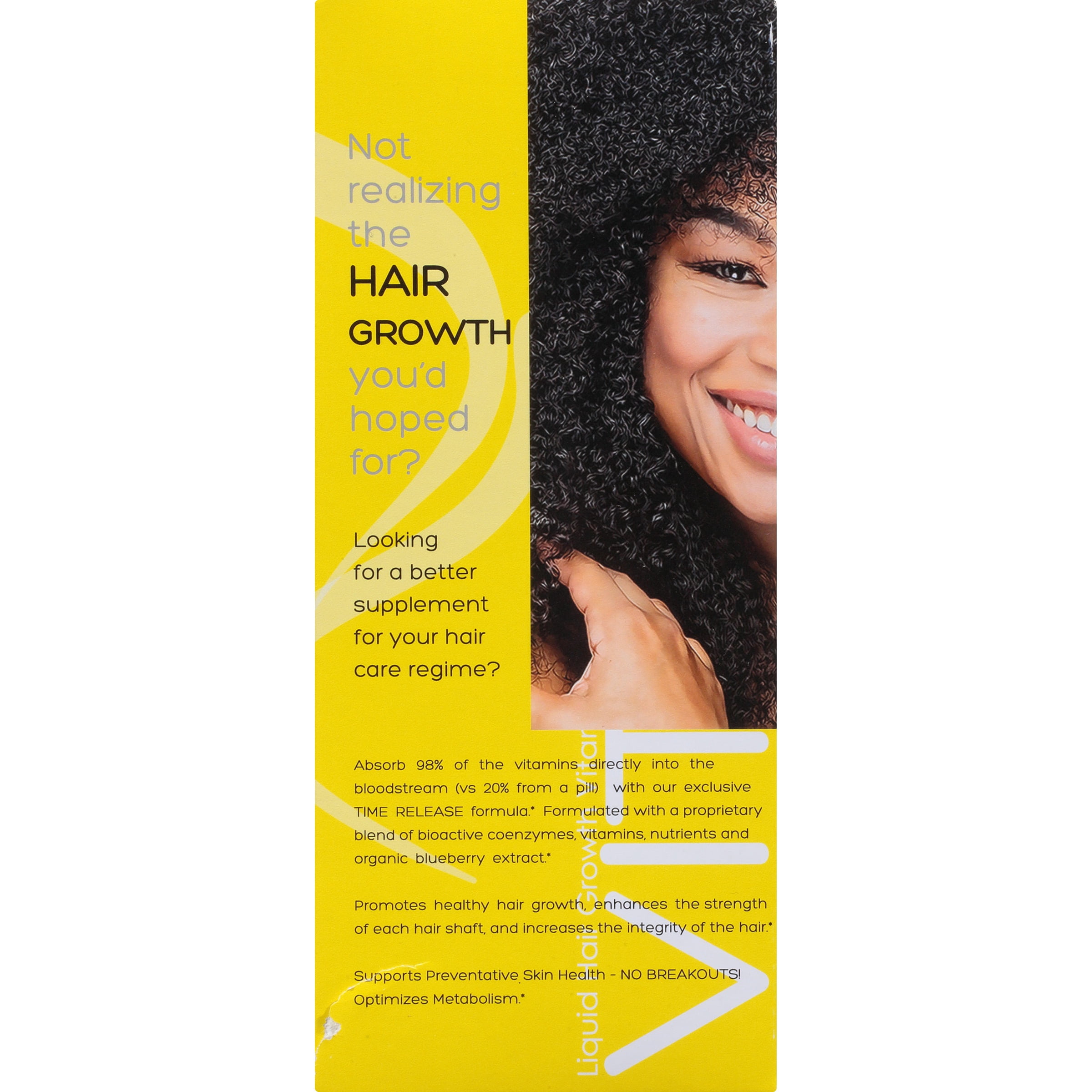 Curls Blissful Lengths Blueberry Liquid Hair Growth Vitamin Dietary Supplement 8 oz. Box
