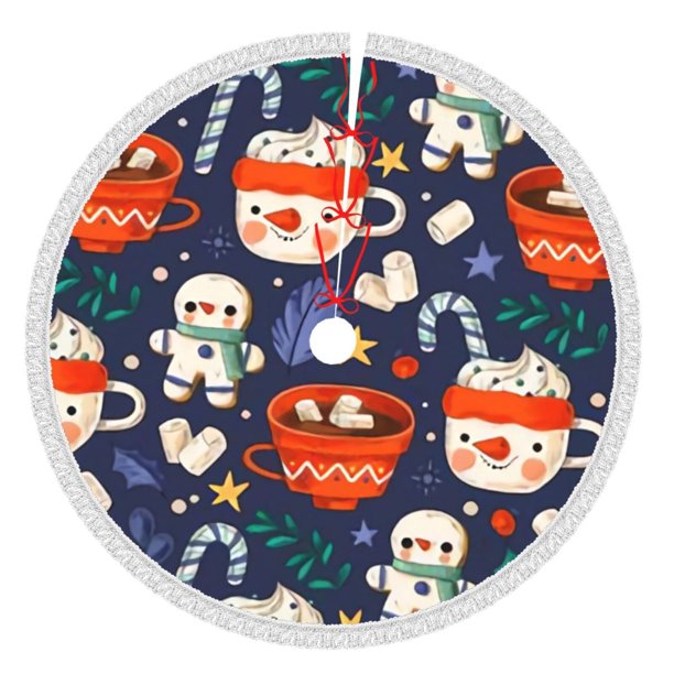 Faldas para árbol de Navidad de 36 pulgadas con texto "Merry Christmas", tapete para árbol de Navidad para vacaciones de invierno, falda para árbol de Navidad para decoraciones navideñas rústicas