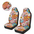 thumbnail image 3 of KUIFORTI Colorful Hippie Flower Seat Covers for Car Soft Car Seat Protector Front Seats Only Elastic Fabrics Full Protection Cars Interior Cover Easy Installation Universal Fit Cars Sedans SUV, 3 of 7
