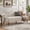 Brown, variant on Christopher Knight Home Modern Tufted 3-Seater Sofa, Plush Upholstered Couch with Wood Legs, Light Gray