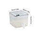 thumbnail image 3 of Dispensador de agua de plástico de gran capacidad de 3,2 L o 4,2 L, dispensador de bebidas con grifo, recipiente para hielo y zumos de limón con tapa, tetera de frutas, cubo para bebidas de leche y li, 3 of 8