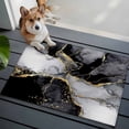 thumbnail image 3 of Black Grey Marble Entryway Rug 2'x3'&nbsp; Non Slip Front Door Mats, Modern Gradient Abstract Aesthetic Entrance Rugs Indoor Outdoor Carpet, Washable Floor Mats Small Area Rug for Bedroom Kitchen, 3 of 8