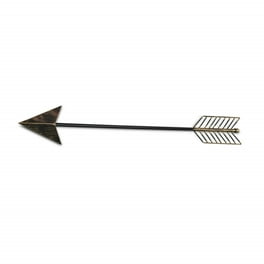 Burnished Dark Brown And Gold Tone Metal Arrow Wall Decor Burnished Dark Brown And Gold Tone Metal Arrow Wall Decor
