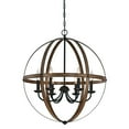 thumbnail image 3 of Westinghouse 6333600 Stella Mira Six-Light Indoor Chandelier, Barnwood and Oil Rubbed Bronze Finish, 3 of 5