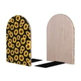 thumbnail image 2 of Hirioo Sunflower 6 for Bookends Decorative Bookends for Shelves for Home or Office, Non-Slip Base, 2 of 8