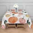 thumbnail image 3 of Watercolor Fall Pumpkins Art Wallpaper Square Tablecloth,Waterproof Square Table Cover,Wipeable Spillproof Washable Table Cover for Home Kitchen Party Decor 42"X42"(107x107cm), 3 of 6