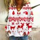 thumbnail image 1 of Puntoco Chaqueta Informal Con Botones Y Estampado Navideño Para Mujer, 1 of 5