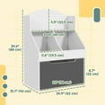 thumbnail image 3 of Qaba 3 Tier Kids Bookshelf with Drawer, 2 Storage Compartment, White, 3 of 10
