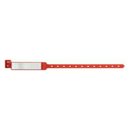Insert Style Id Bands - WP000-PT 120-16-PDJ 120-16-PDJ Wristband ID Vinyl Veri-Color Inserts Snap Front Red 250/BX Precision Dynamics Corp.