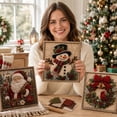 thumbnail image 6 of Christmas Punch Needle Kit, DIY Punch Needle Painting Starter Set For Adults, Includes Plastic Punch Tools, Relaxing Solo Crafting Activity For Indoor Use(E-Style), 6 of 8