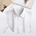 thumbnail image 4 of Col Détachable Adulte Faux Col Revers Simple Boutonnage Faux Col Sangle Ajustable Couleur Unie Col d'Affaires Bureau Travail Faux Col de Chemise, 4 of 8